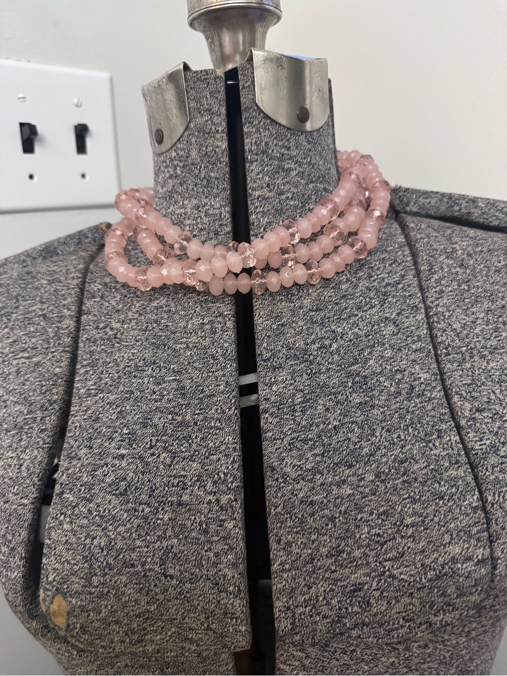 Women’s Vintage Rose Multi Strand Choker Necklace
